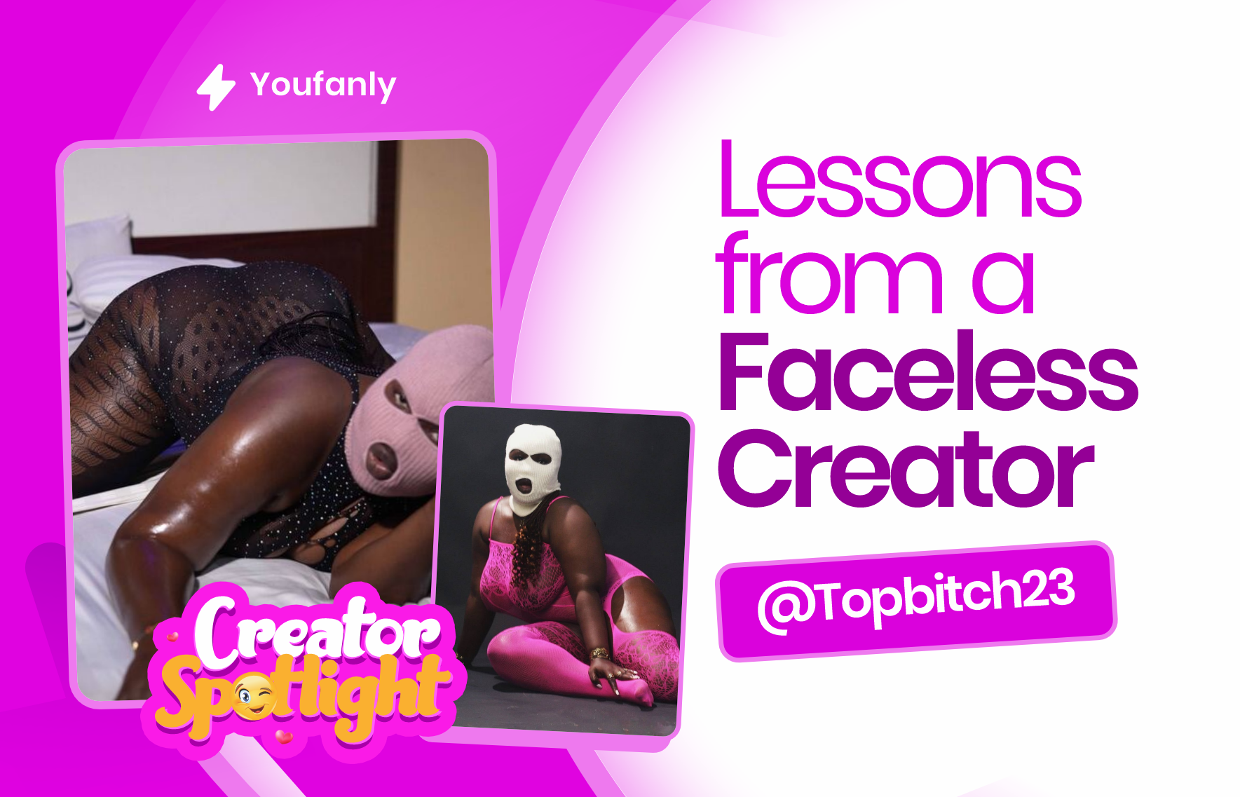 Lessons from a faceless creator