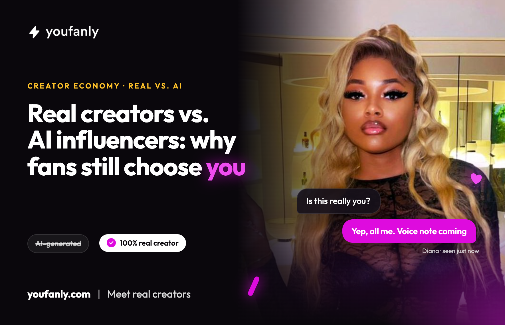 Real Creators vs. AI Influencers: Why Fans Still Choose You
